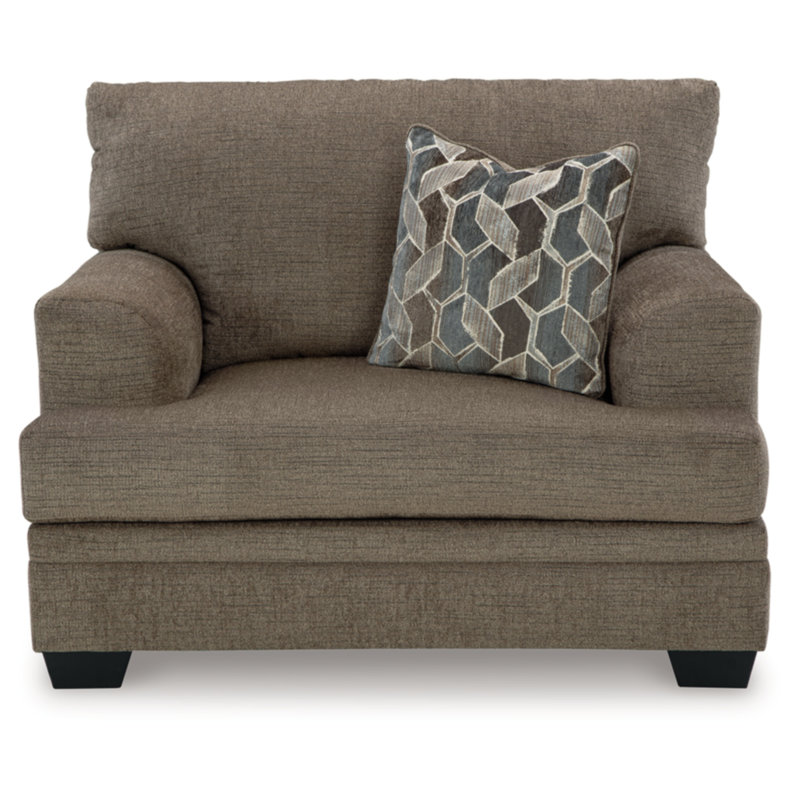 Gwendolynne Upholstered Accent Chair, Brown Polyester