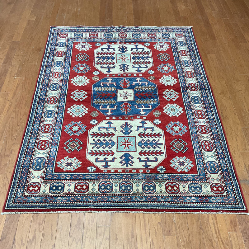  Handmade Kazak Wool Rug