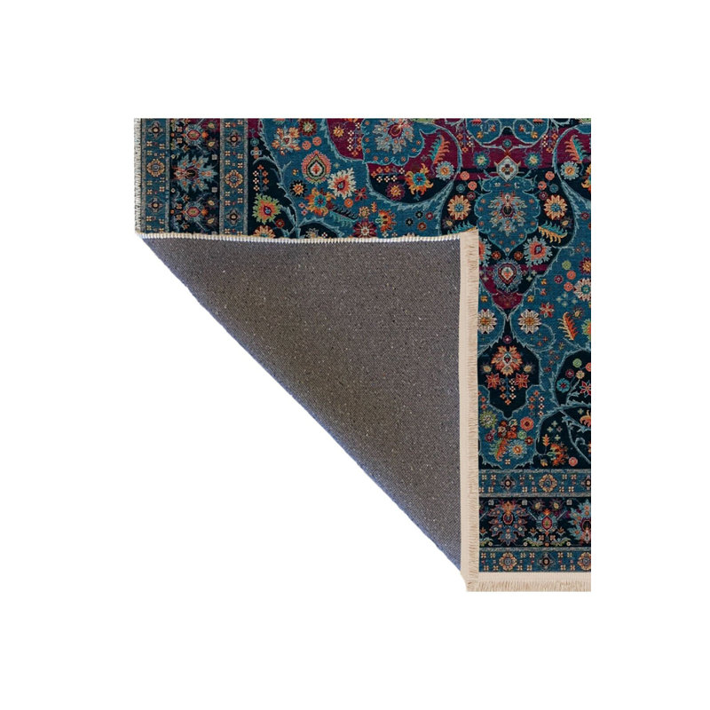 Tapis décoratif lavable à la machine multicolore, Rectangle 3 pi 3 po x 4 pi 11 po