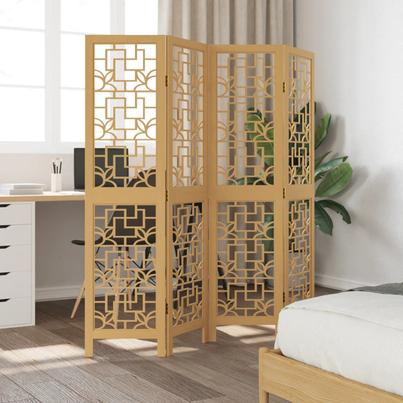 Chassidi 145cm W Solid Wood Accent Room Divider, 220cm H x 145cm W