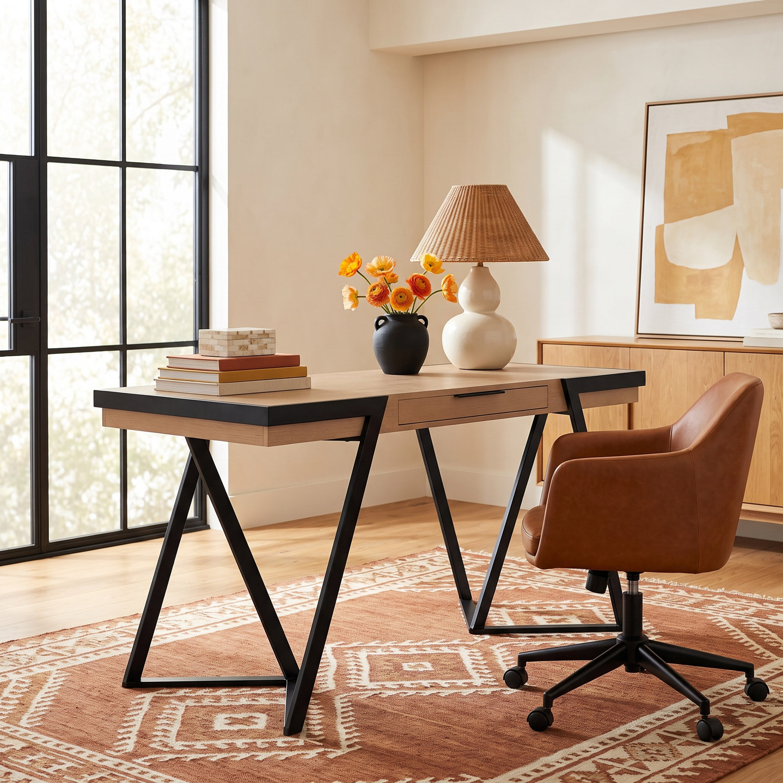 Zavalla 61 " Mango Writing Desk