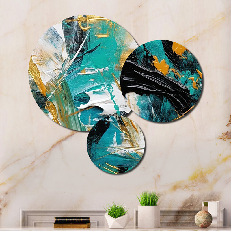 Ensemble de 3 décorations murales en métal
