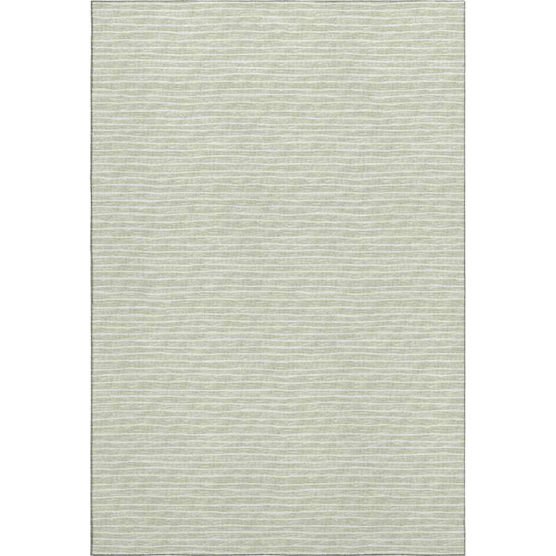Premium Machine Washable Taylor AMF138 Green Rug, Rectangle 9' x 12'