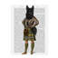 «Scottish Terrier in Kilt», reproduction d'impression sur toile tendue-994717081