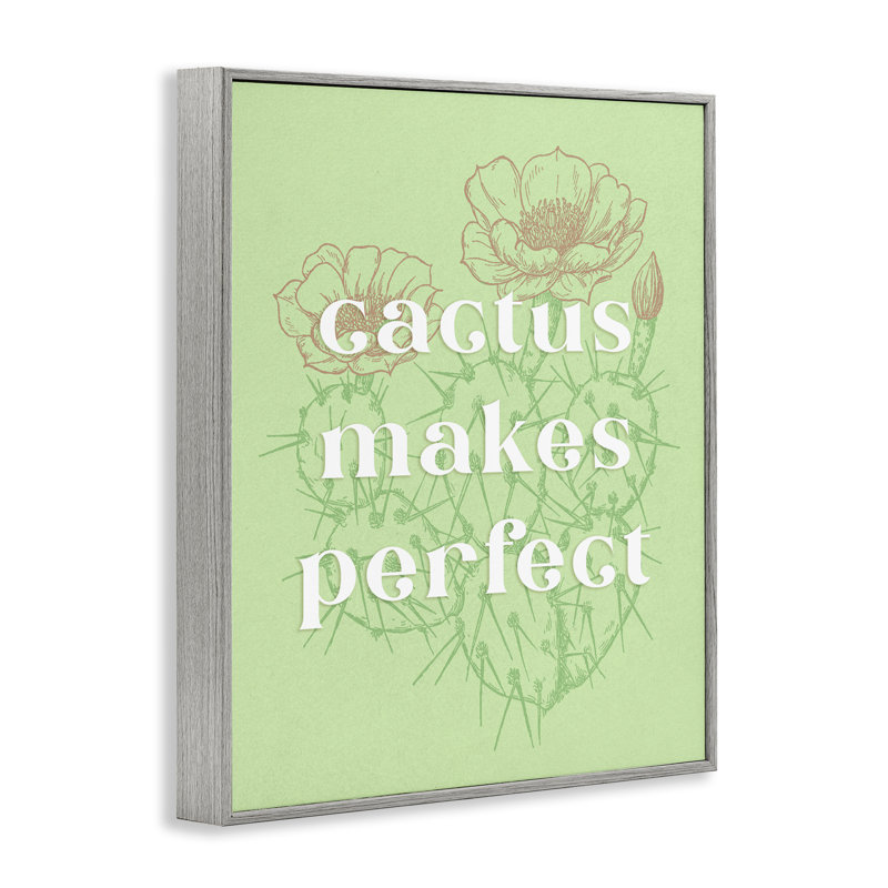 «Cactus Makes Perfect», estampe numérique encadrée par Ziwei Li bh-880, Estampe numérique Farmhouse, H 30 po x l 24 po