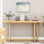 Console de 60,34 po en oxyde de magnésium naturel et polyvalent pour un salon élégant à grain de bois, couloir simple-761417601