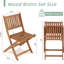 Ensemble bistro 3 pièces en bois d'acacia