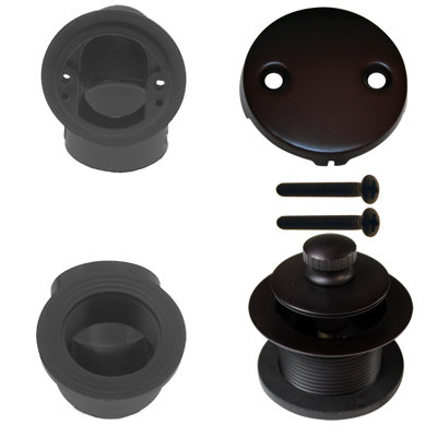 1-1/2" Sch. 40 ABS Pull & Drain Plumber's Pack with Two-Hole Overflow & Elbows