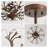 Flavia 4-light Crystal Beaded 9-Branch Semi-Flush Mount-Bronze
