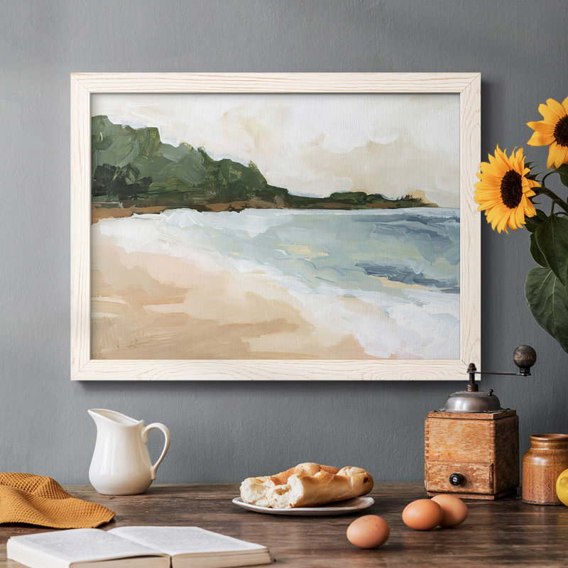 «Cove Break I», impression sur toile par J Paul, Cadre photo blanc, H 18 po x l 26 po x P 1,5 po