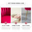 Ensemble de 6 chaises de salle à manger, chaises en velours avec pieds en métal doré, chaises d'appoint capitonnées pour salon et salle à manger modernes (rose rouge)-1684368593-1684368594