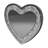36 x 30 Inch Heart Shaped LED Light Wall Mirror Silver