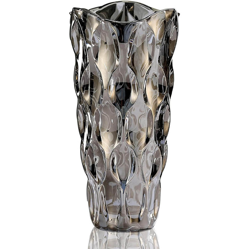 Glass Table Vase, Grey