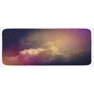 Tapis de cuisine Night indigo avec nuages et étoiles