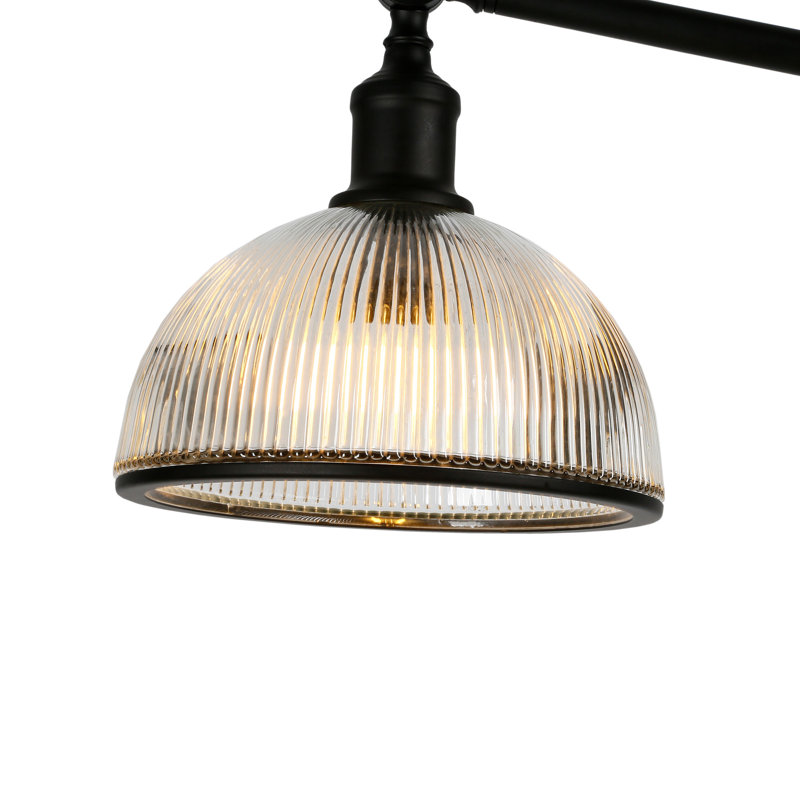 Aleko 58'' Blackened Bronze Swing Arm Floor Lamp