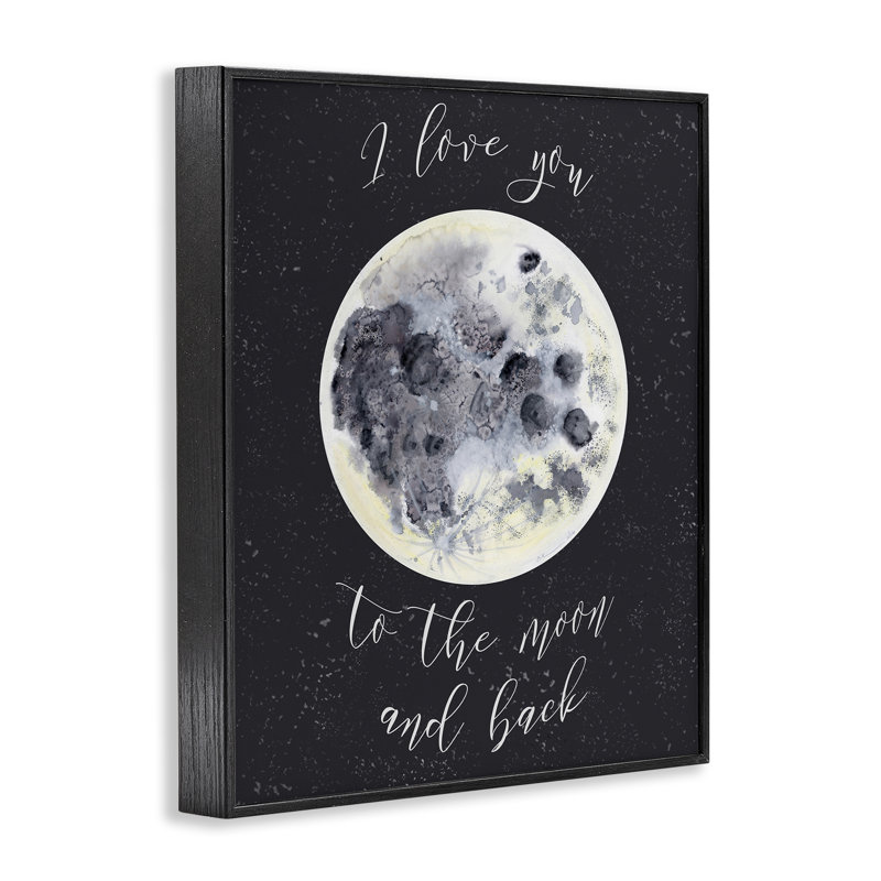 «Love You To Moon», estampe numérique à l'aquarelle, conception de Brett Blumenthal, H 14 po x l 11 po