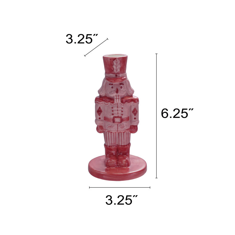 Stoneware Nutcracker Taper Holder
