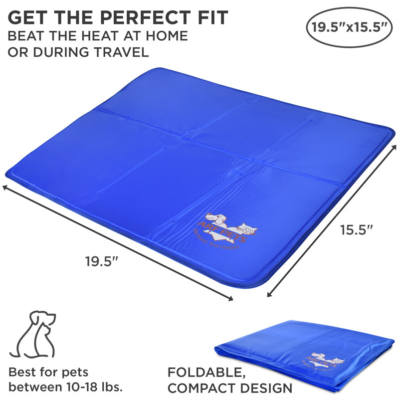 Blue Self-Cooling Gel Pet Mat for Small Dogs