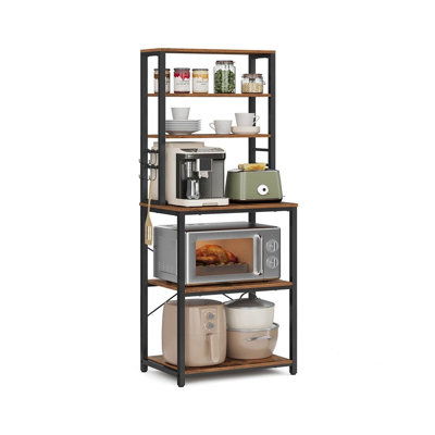 Industrial 6 Tier Kitchen Storage Rack With Shelves