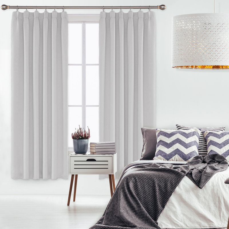 Fari Blackout Curtain Pair, Mellow Yellow, 117cm W x 183cm D