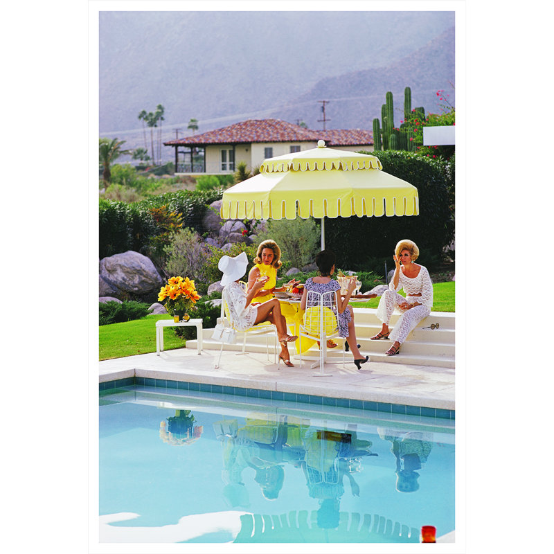 Nelda And Friends Print by Slim Aarons, Unframed, 48.5" H x 32.5" W x 0.1" D