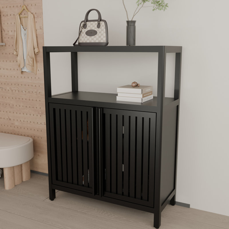 Armoire de rangement grande capacité en bambou