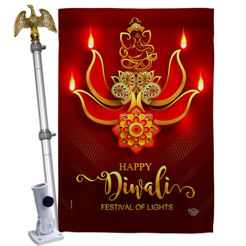 Double Sided 40'' H x 28'' W Polyester Flag Set