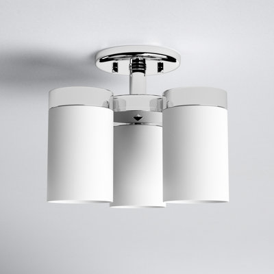 Preston Frosted Glass Semi Flush Mount