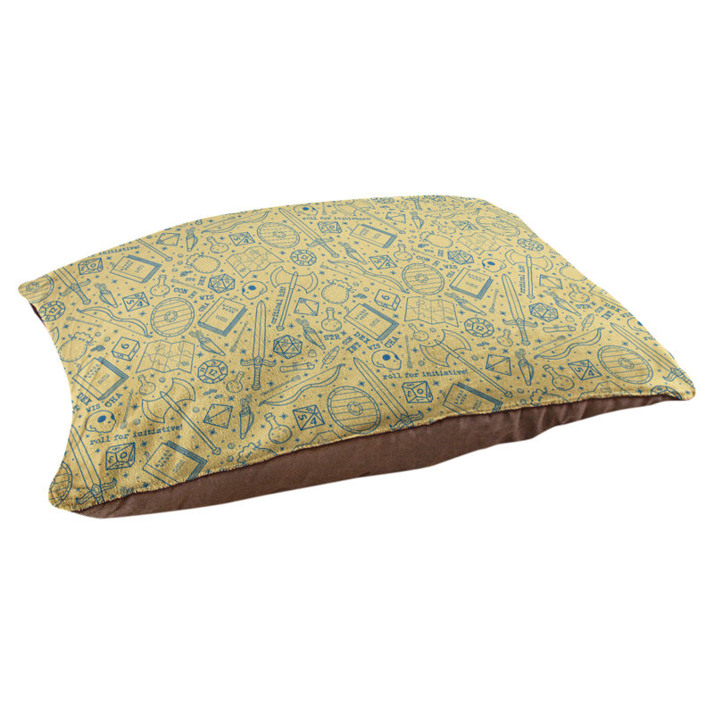 Coussin Byrge, Jaune / Bleu, Grand (l 42,5 po x P 32,5 po x H 14 po)