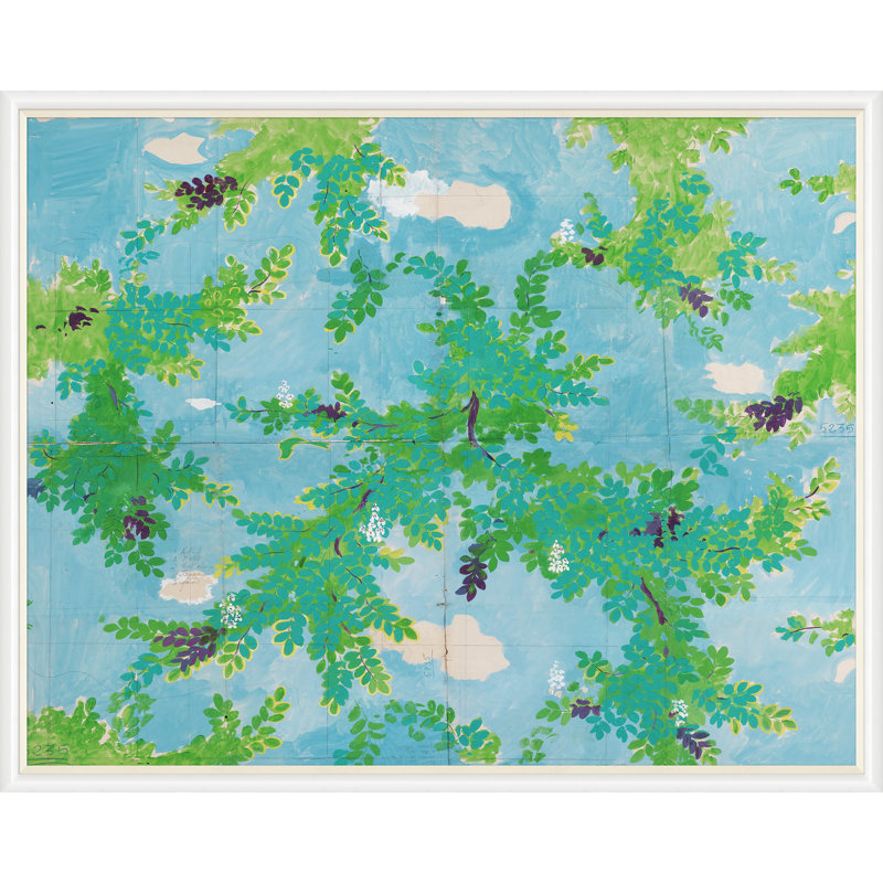 Skylight Print by Paule Marrot, White Framed, 43" H x 54" W x 1.25" D
