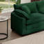 Canapé modulaire Mid-Century 3 places avec 2 accoudoirs et 3 coussins, tissu modulaire en velours côtelé vert-480767452