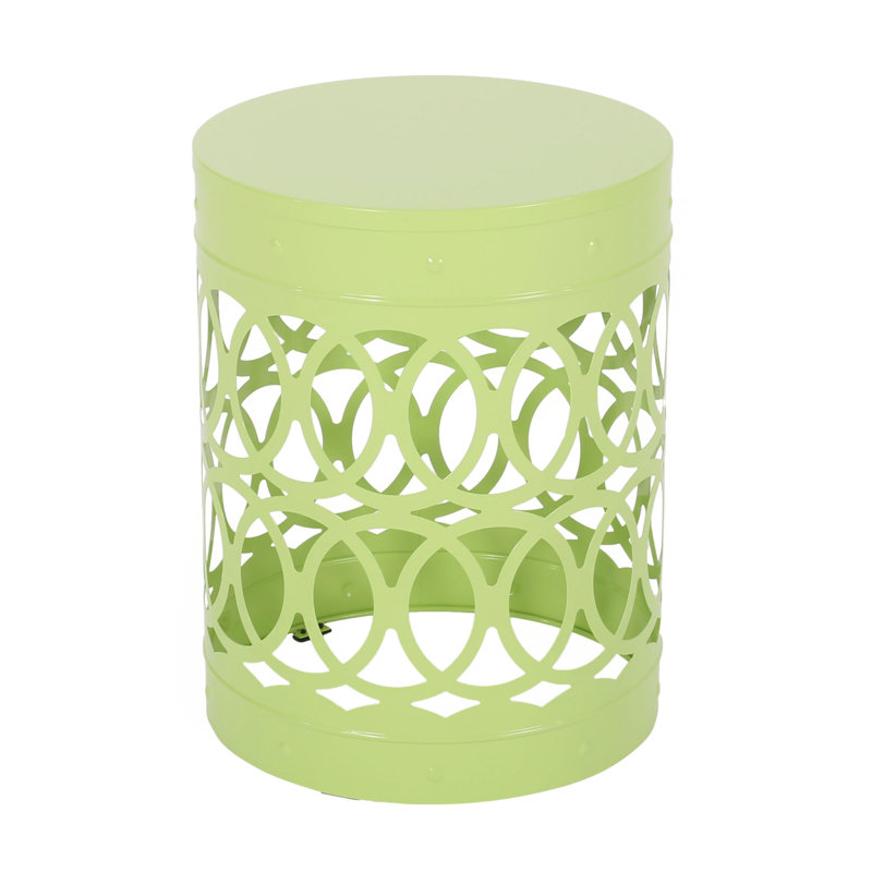 Outdoor Metal End Table -Large, Green