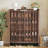 5-tier Shoe Cabinet With Sliding Shutter Doors Adjustable Shelf