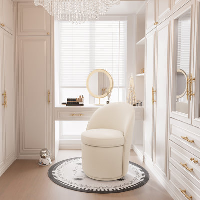Tabouret de coiffeuse pivotant rembourré