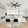 Veliz 65" Large Ceiling Fan with Light Kit and Remote Control, 6 Speeds DC Reversible Motor, 3 Color Lights, Timer, 8 Plywood Blades, 6''/20'' Downrods, for Indoor/Covered Outdoor Use