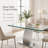 63-Inch Rectangular Tempered Glass Dining Table-1877221136