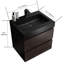 Meuble-lavabo de 24 po - noyer, design tendance, lavabo, rangement spacieux, fixation murale silencieuse et sophistiquée, lavabo noir spacieux-1912799335-1912799331