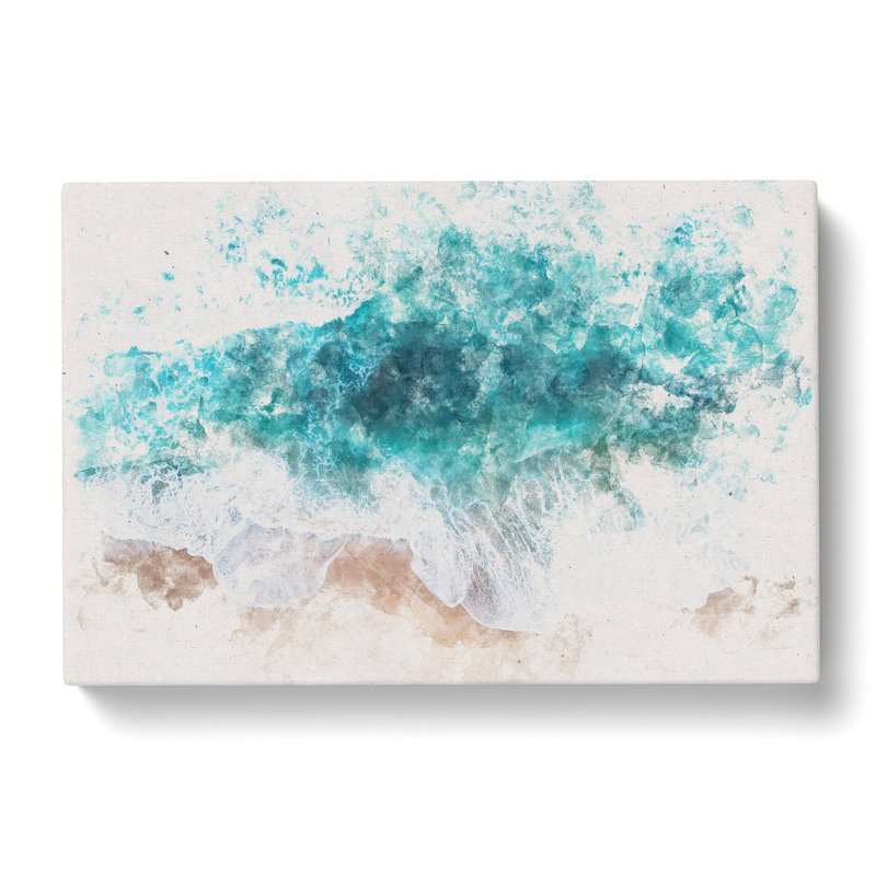 The Turquoise Ocean Upon The Beach - Wrapped Canvas Print, 40cm H x 60cm W x 3cm D