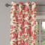 Red Barrel Studio® Motif de rideau à œillets à motif magnolia délicat 50 po x 84 po vert rubis fougère-106680376