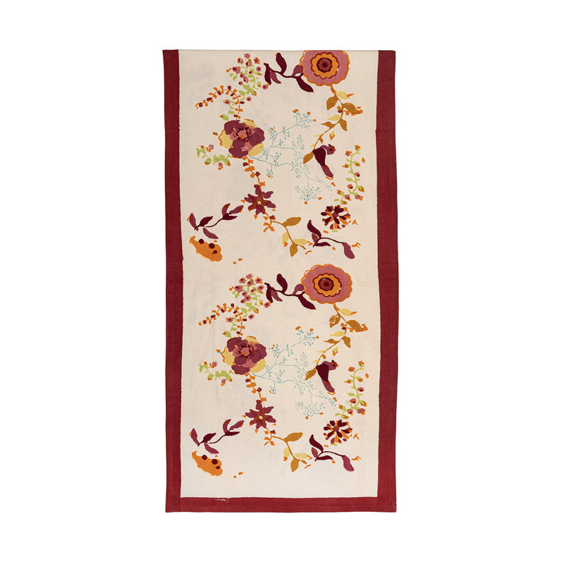 Treetop Handmade Floral Table Runnner, 90" L x 16" W, Multicolor