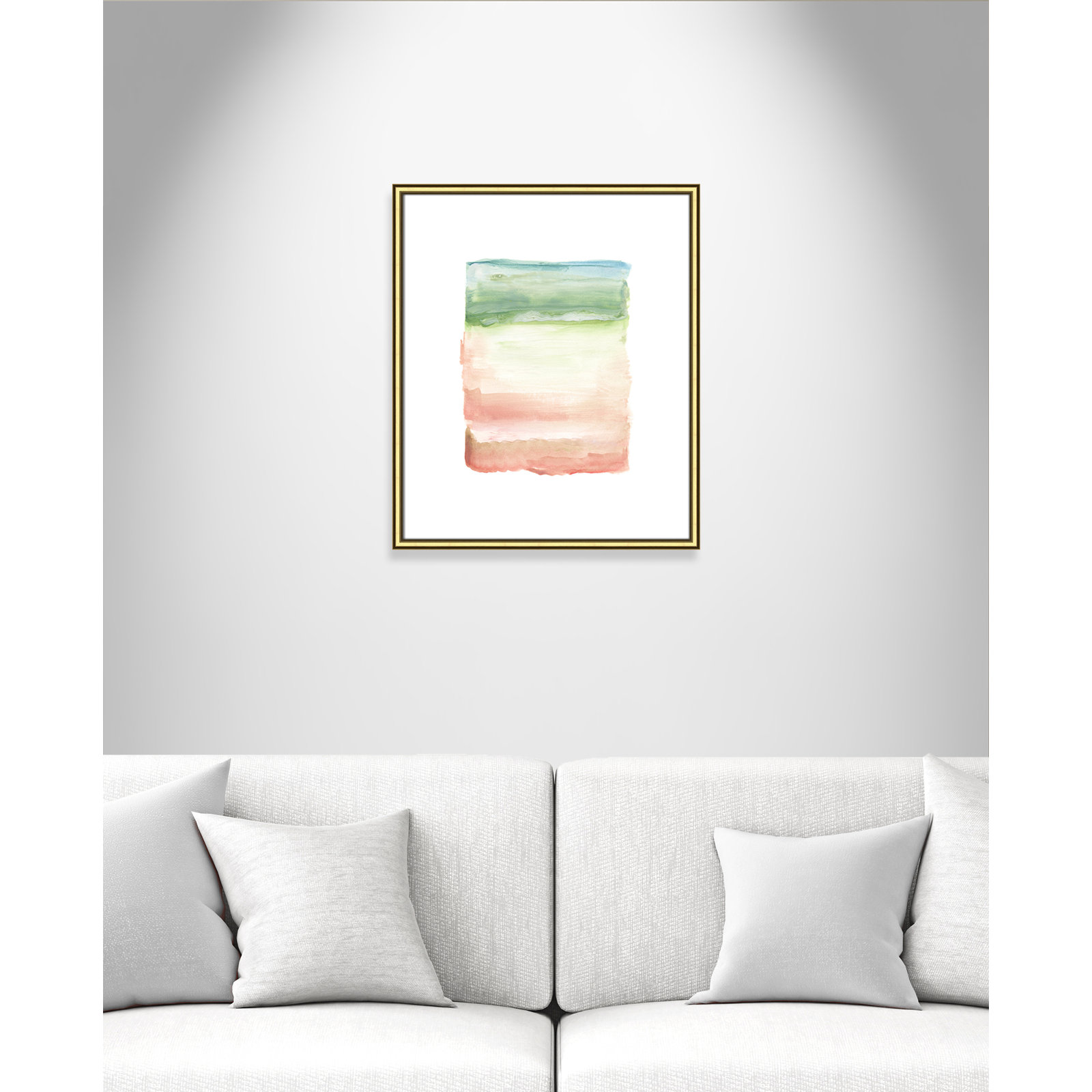 Nabi "Skye I" Print, 26.75" H x 22.75" W x 0.88" D, Gold Framed Paper