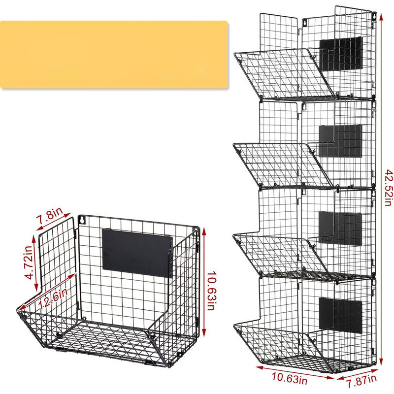 Metal Wire Basket Wall Mounted
