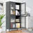 Classic Metal Storage Cabinet Display Cabinet With 4 Glass Doors 4 Shelves Cabinet  Bookcase Side Cabinet For Home Office Living Room Kitchen Hallway - Black
