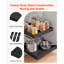 Organisateur d'armoire coulissant, paquet de 4 largeurs extensibles (12,2 po à 18,9 po), tiroirs coulissants profonds pour armoires de 20,47 po, tiroir coulissant pour organisateur d'armoire de cuisine avec bandes nano-adhésives, noir-1973313684