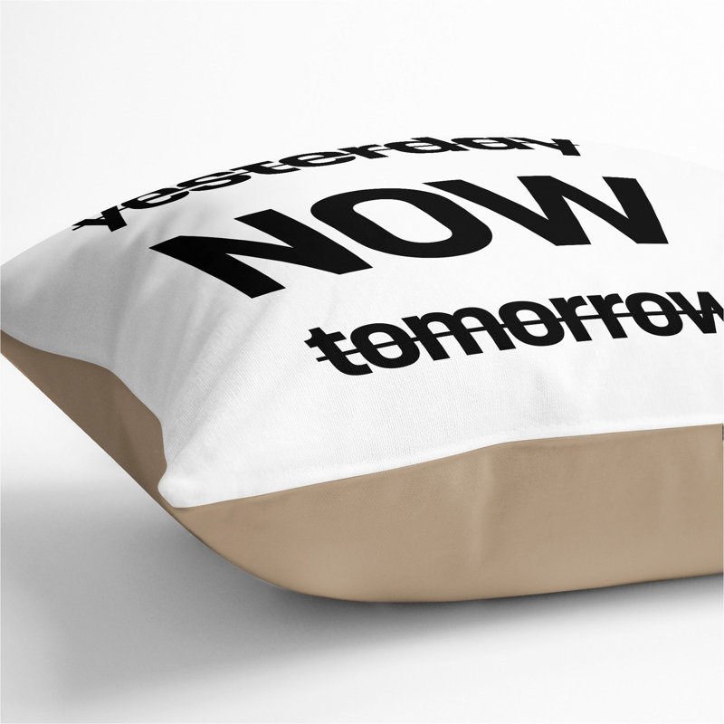 Now Square Throw Cushion, 40cm H x 40cm W x 15cm D, Stone