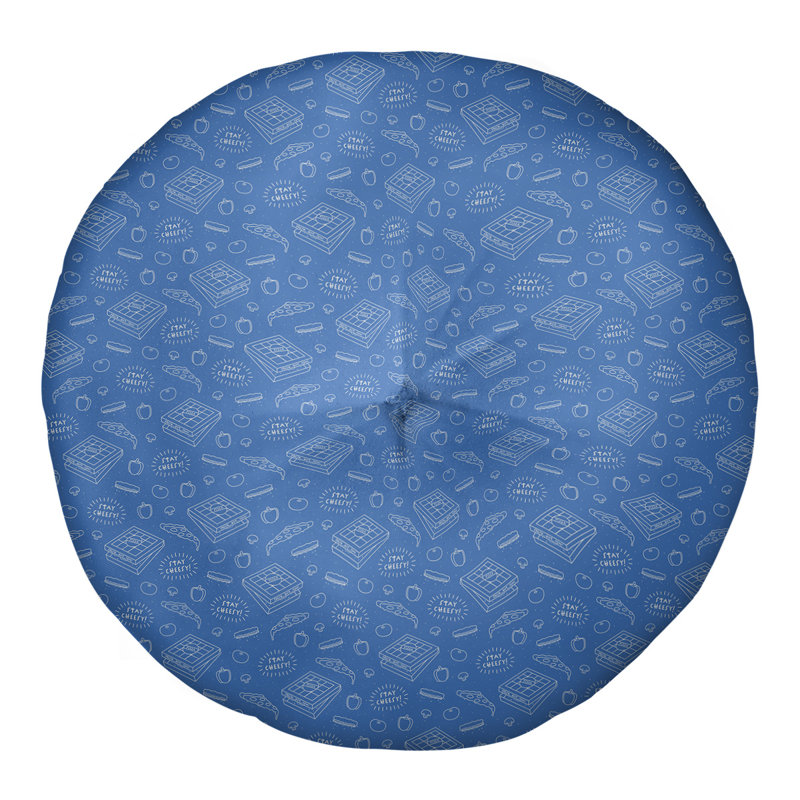 Coussin de sol Katelyn Elizabeth, 30 po x 30 po, Bleu