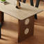 Table de salle à manger en granite de couleur noyer-1898521461