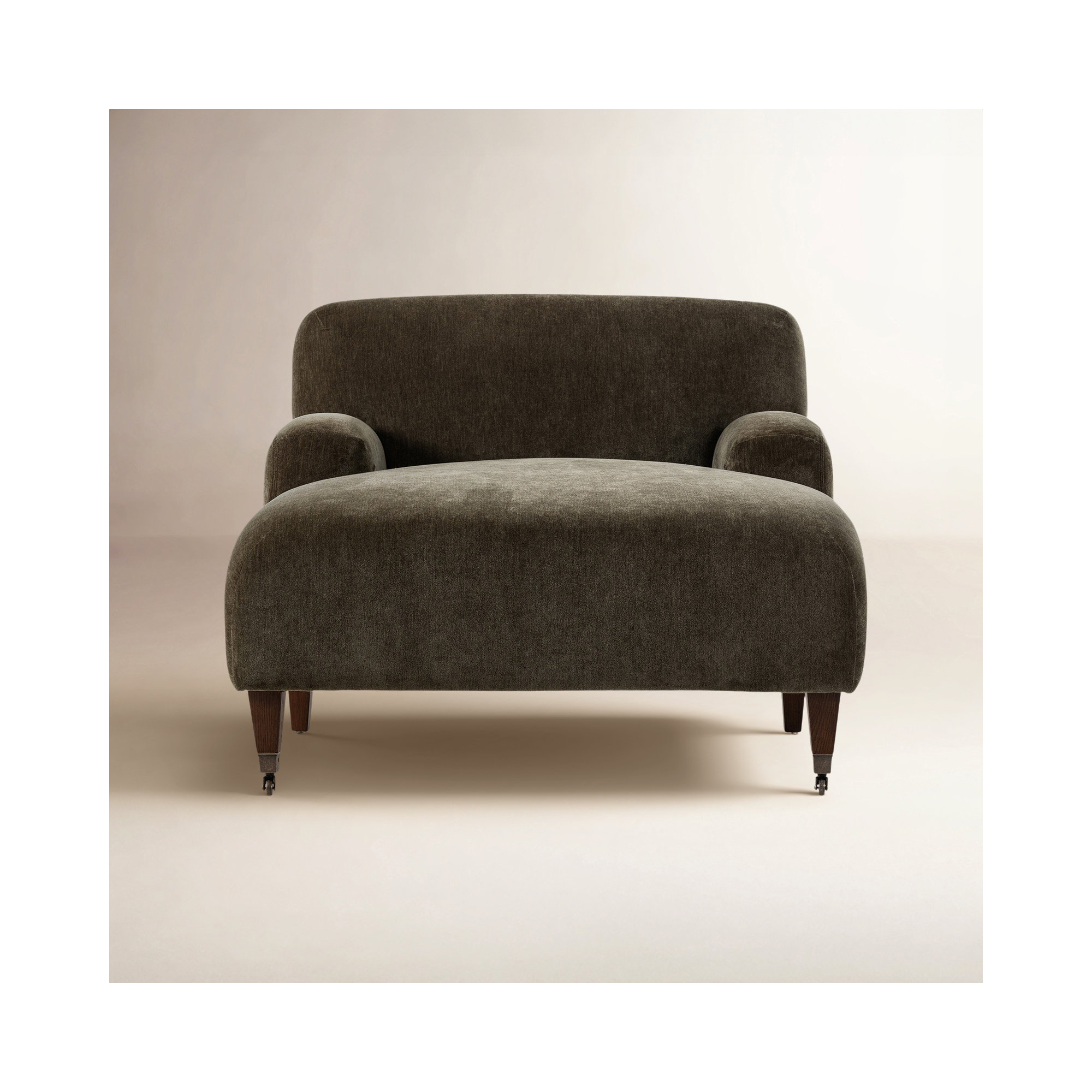 Kent Chaise Lounge-, Malmo Olive Polyester Blend