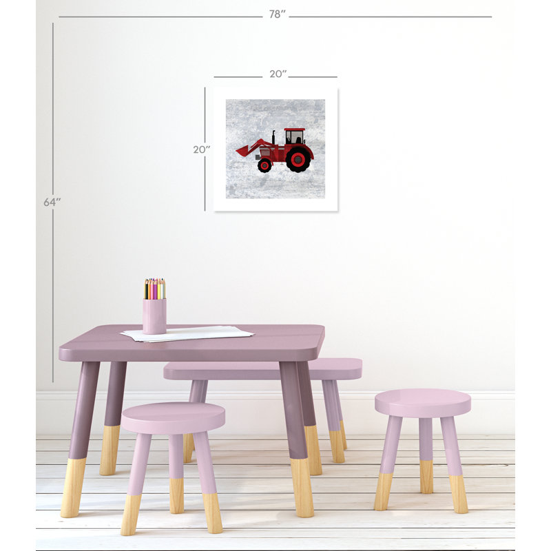 Adhésif décoratif en rouge «Red 3», H 20 po x l 20 po x P 1 po, Papier
