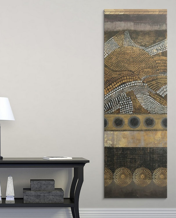 « art nouveau i », impression Tom Reeves, H 60 po x l 20 po x P 1,5 po, Toile